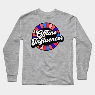 Offline Influencer Red Blue & Pink Long Sleeve T-Shirt